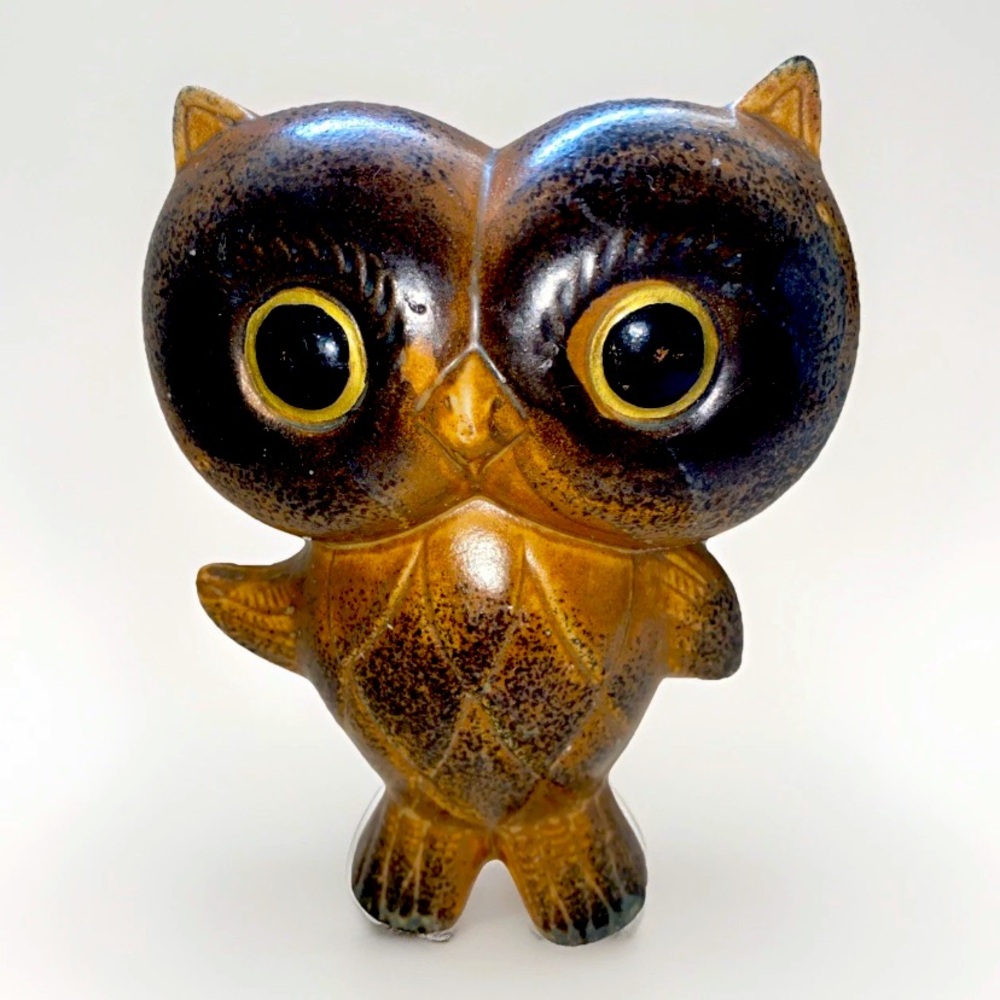 VINTAGE MCM WONY LTD JAPAN CERAMIC OWL FIGURINE 6" tall MCM